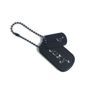 COXY dog tags metal keychain gun metal finishing